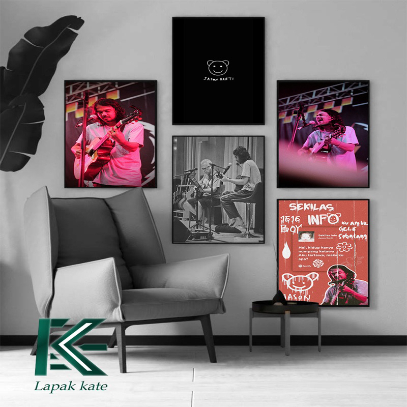 Jual Poster band kayu indie JASON RANTI isi 5 pcs hiasan/pajangan ...