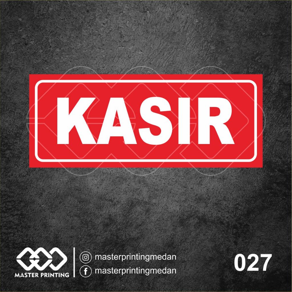 Jual 027 - Stiker Kasir, Sticker Vinyl, Premium, Tahan Air, Termurah ...
