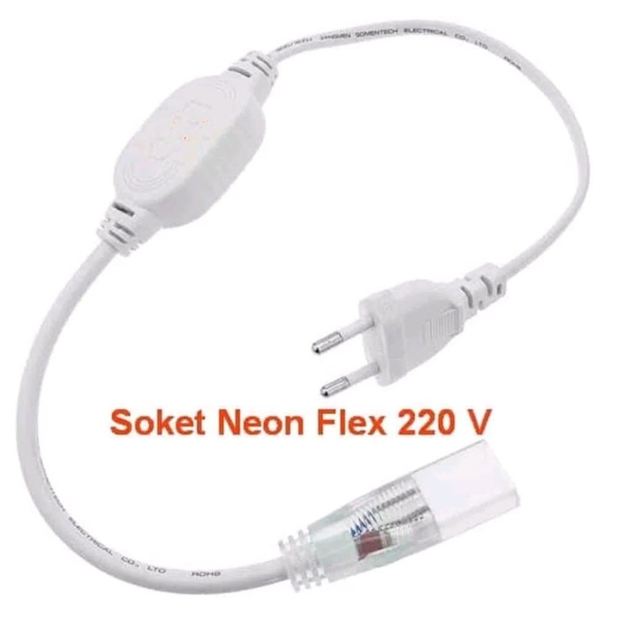 Jual Soket KABEL Adaptor 220V Neon Flex Socket Jack Lampu LED Selang ...