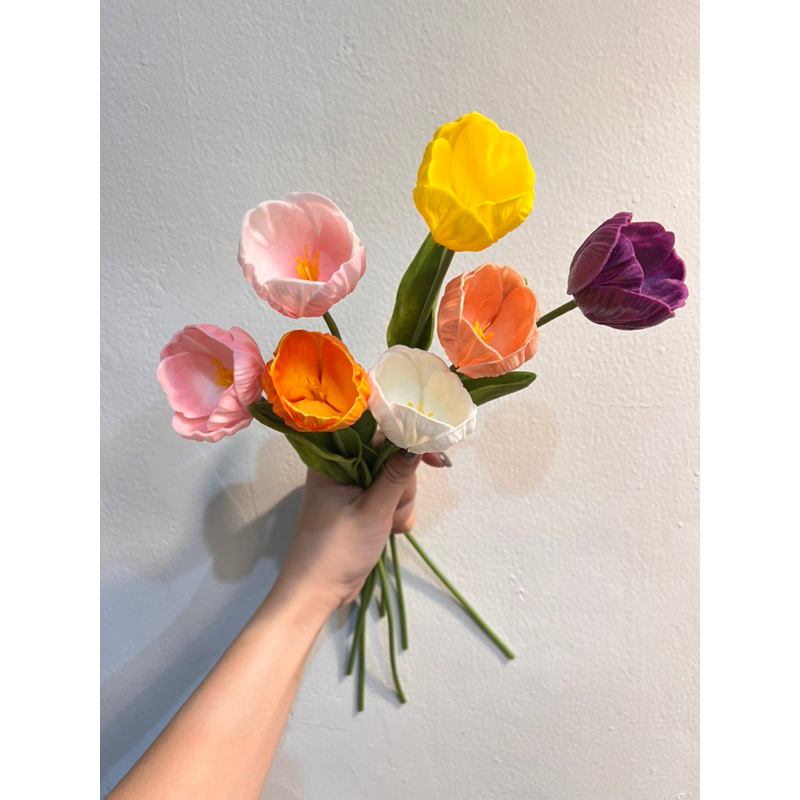 Jual Premium 3D Latex Bloom Tulip Single/Bunga palsu/Dekorasi Tanaman ...