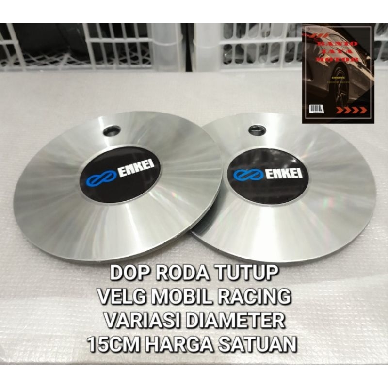 Jual DOP RODA TUTUP VELG MOBIL RACING VARIASI LOGO ENKEI DIAMETER 15CM ...