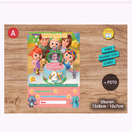 Jual Undangan Ulang Tahun COCOMELON | Shopee Indonesia