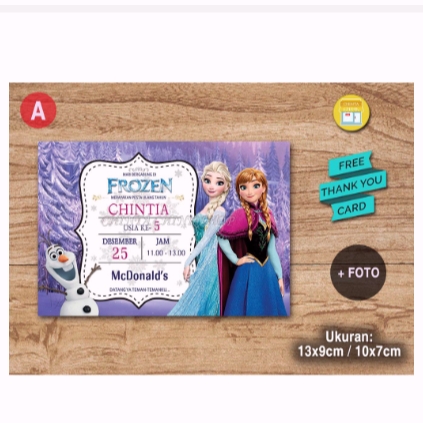 Jual Undangan Ulang Tahun FROZEN ELSA | Shopee Indonesia