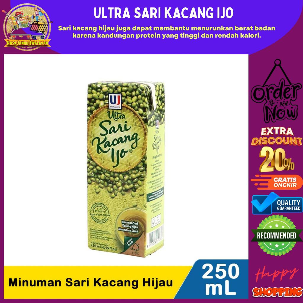 Jual Ultra Sari Kacang Hijau 250 Ml Ultra Sari Kacang Ijo 250 Ml