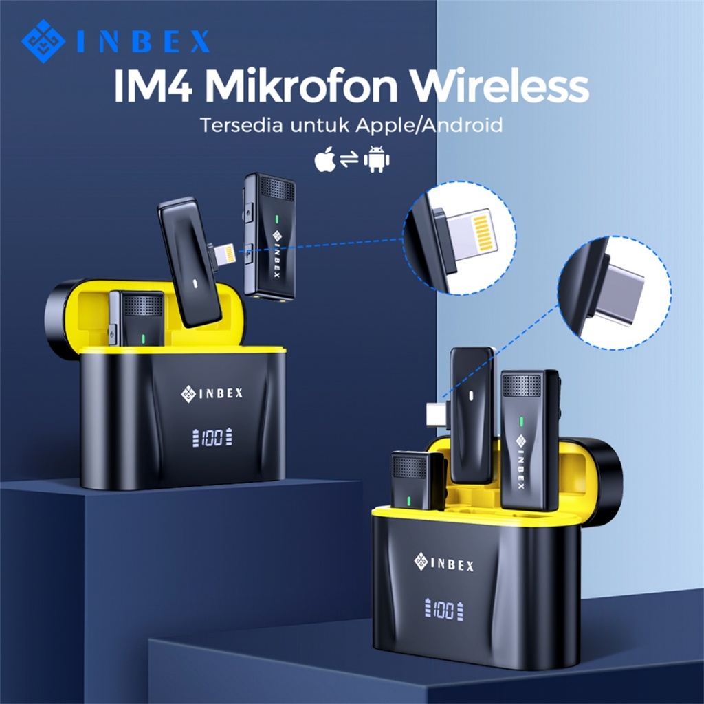 Jual INBEX IM4 Wireless Microphone 2In1 Clip On Mic Wireless One