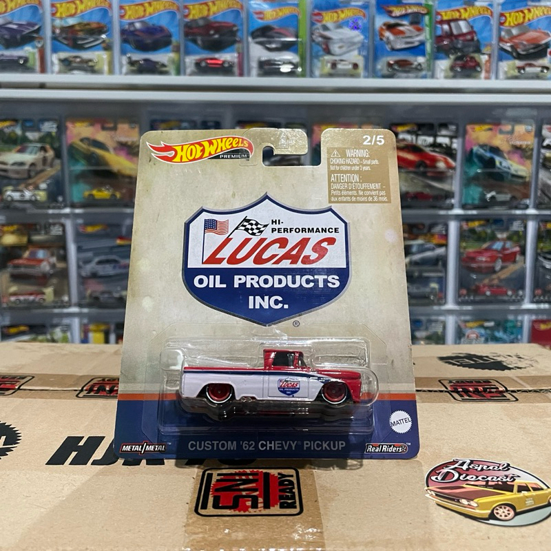 Hot Wheels 100 Years Custom '62 Chevy Pickup – Yellow With Stripes Die-Cast Car - View #4