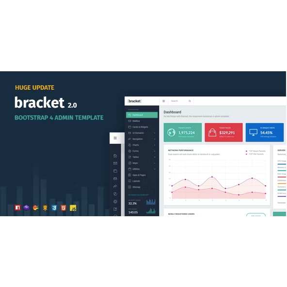 Jual Bracket - Responsive Bootstrap 4 Admin Template (ThemeForest ...