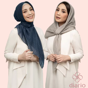 Diario X Nagita Slavina Ultrafine Travel Series Plain Scarf Kerudung Segi Empat