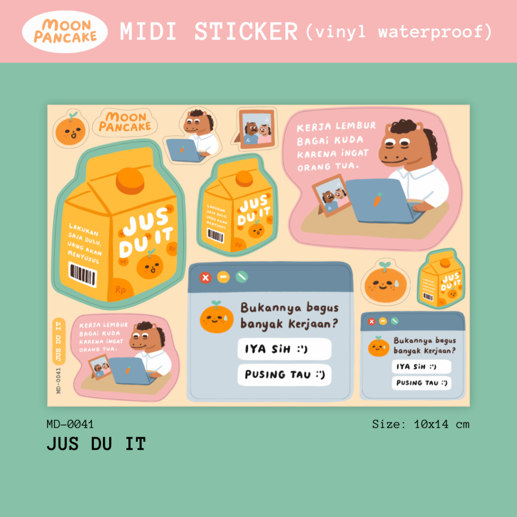 Jual Moon Pancake Midi Sticker - Jus Du It | Shopee Indonesia