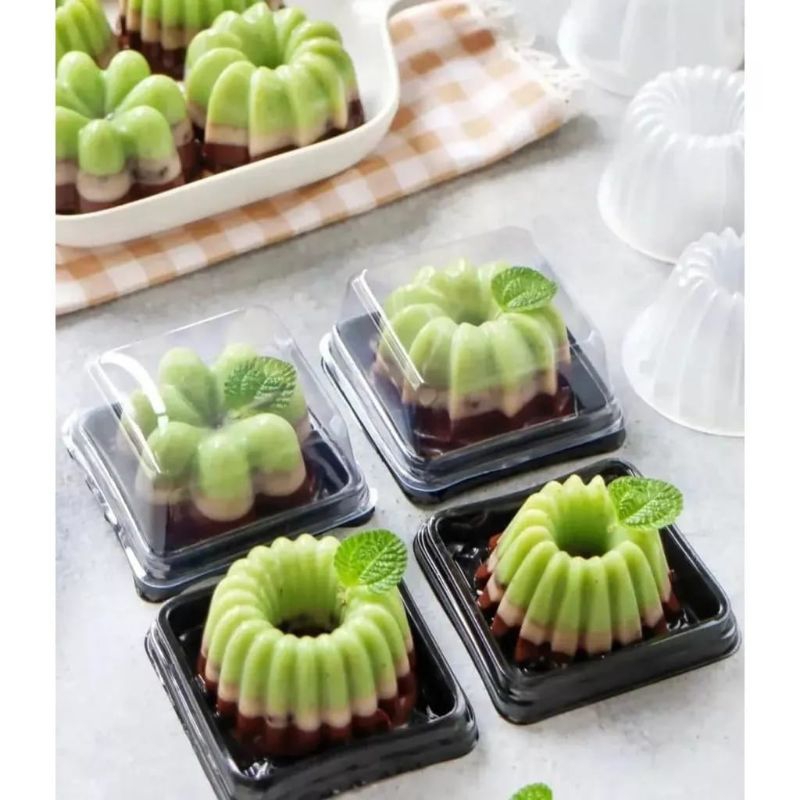 Jual Pcs Mika Pudding Mini Persegi Tray Mooncake Mochi Cupcake Kue Mini Bolus Kukus