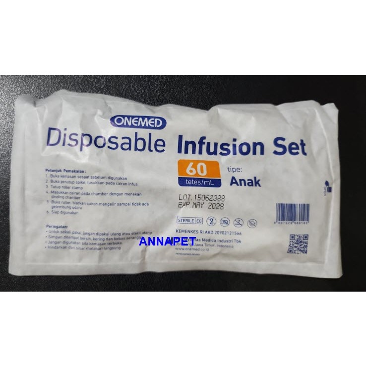 Jual Selang Infus Anak Onemed/Disposable Infusion Set Anak | Shopee ...