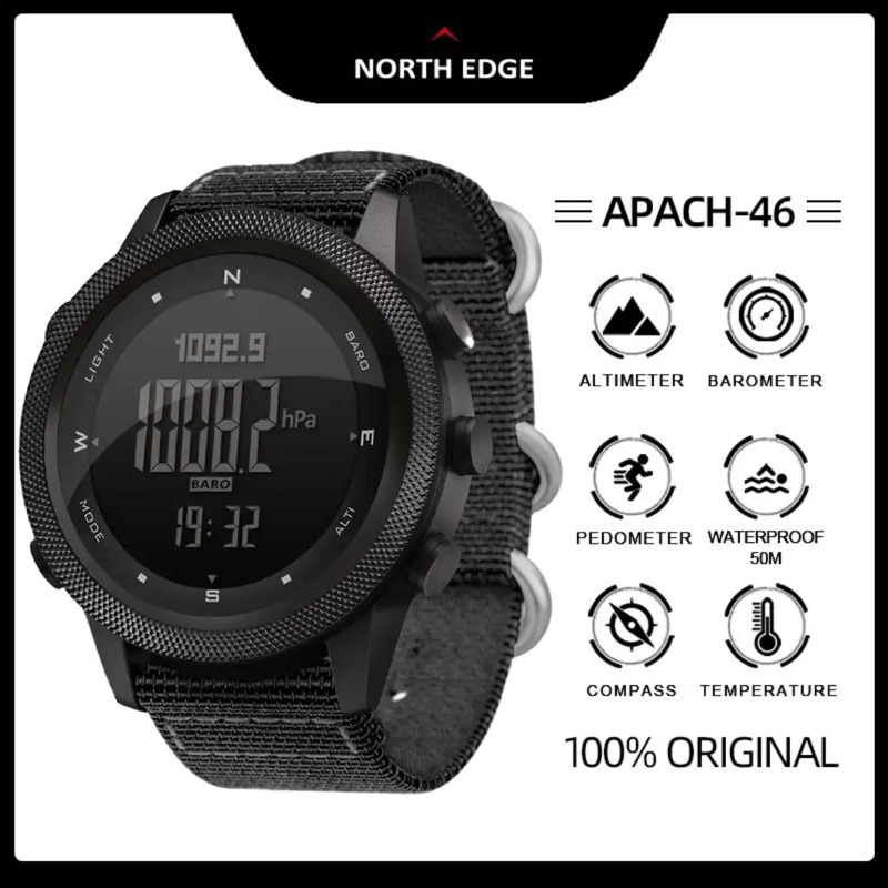 Jual NORTH EDGE APACHE 46 DIGITAL WACTH MILITARY WITH ALTIMETER ...