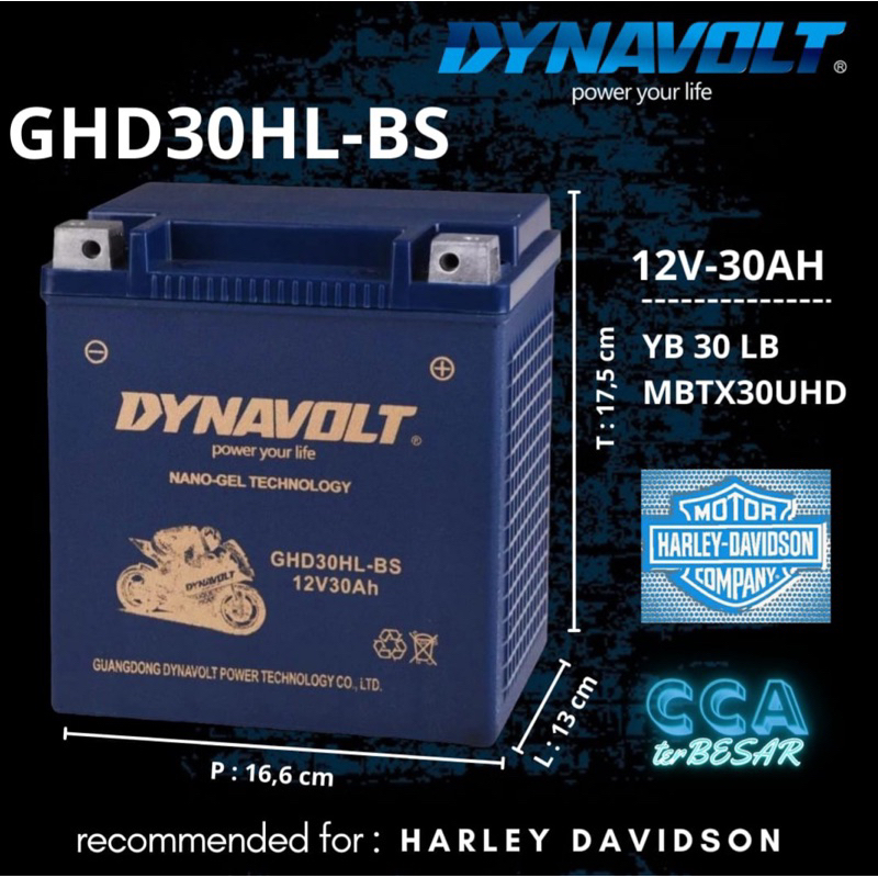 Jual Aki Motor DYNAVOLT Nano Gel GHD30HL-BS (FREE 1 PCS TSHIRT SETIAP