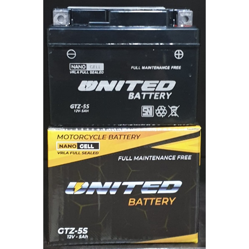 Jual United Battery GTZ5S 12V / 5Ah Nano Gel ( Full Maintenance Free