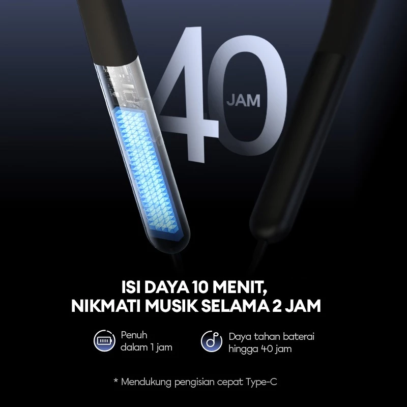 VIVAN Sport TWS Neckband N100S 40H Playtime Low Latency Extra Bass IPX5 Liberty Garansi 12 Bulan