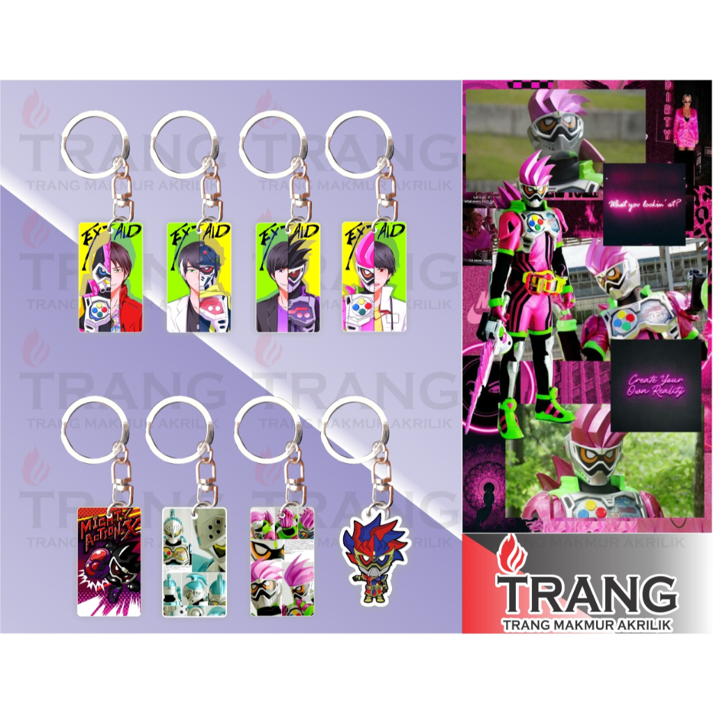 Jual Gantungan Kunci Akrilik Kamen Rider Ex-Aid/Keychain Acrylic Kamen ...