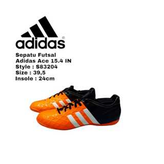 Sepatu Futsal Adidas Ace 15.4 IN S83204 Orange White Black Size 39 5 24cm