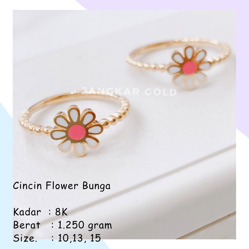 Jual Cincin Variasi Flower Bunga 8k 1250gr Shopee Indonesia