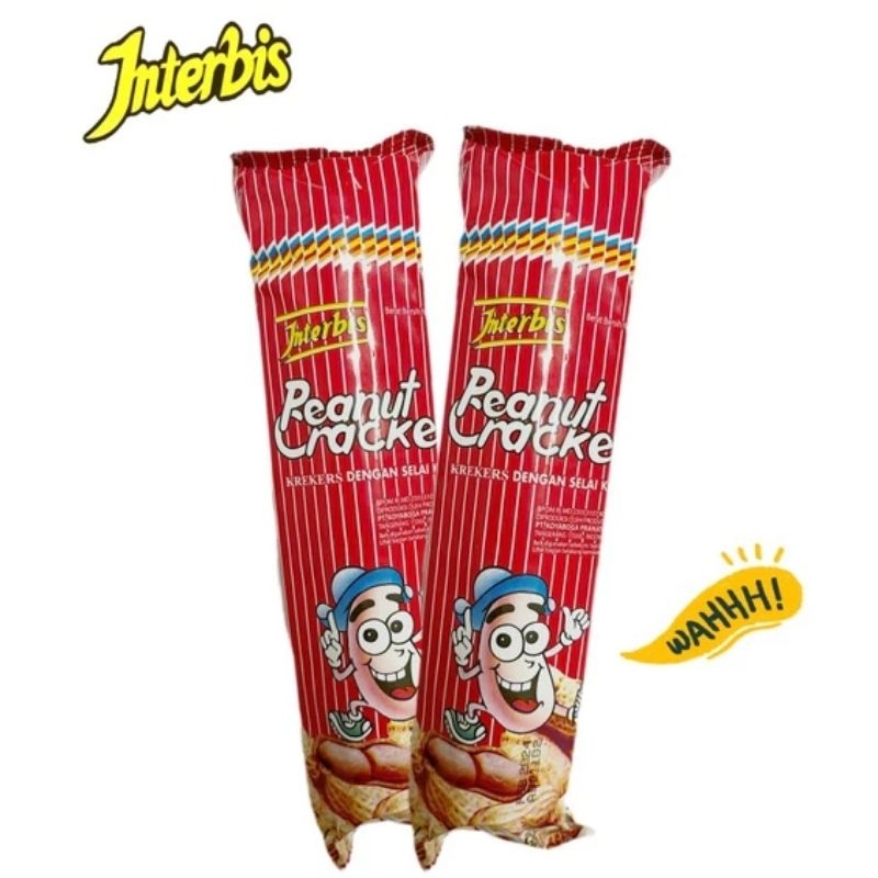 Jual Interbis peanut crackers kemasan ROLL 100 gram | Shopee Indonesia