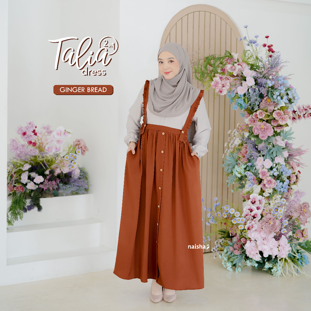 Jual Talia Dress BY Naisha | Gamis Remaja | 2in1 Looks Dress | Desain ...
