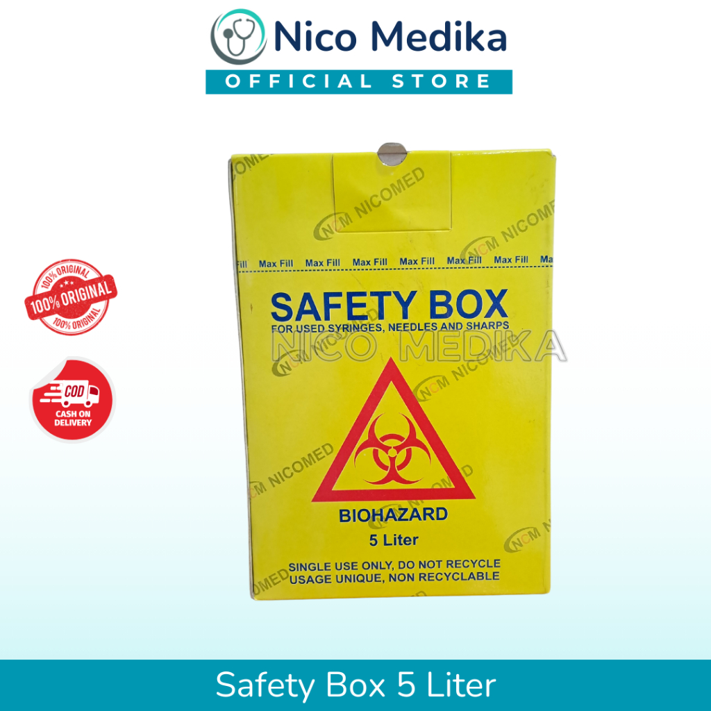 Jual Safety Box / Tempat Sampah Medis / Tersedia 4 Ukuran / Ukuran 2,5