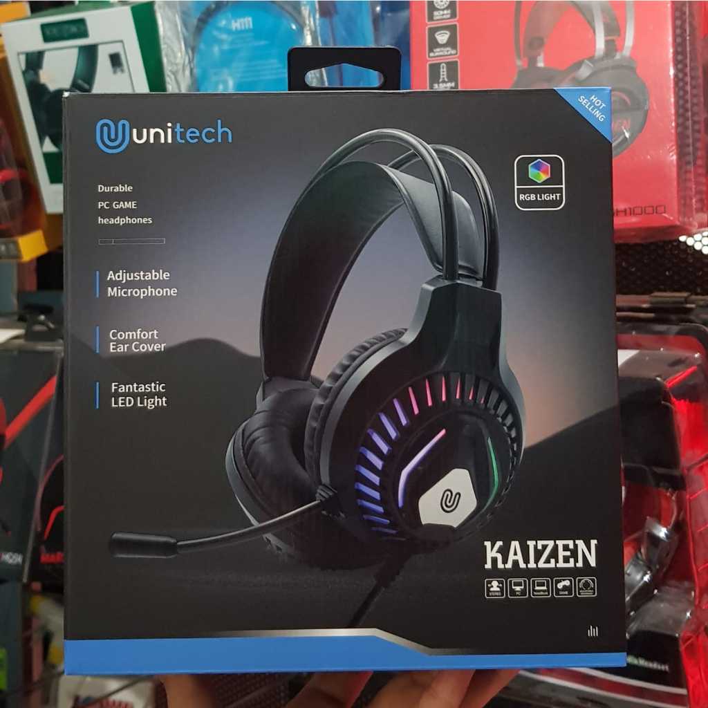 Jual Headset Gaming LED RGB Unitech Kaizen Over-Ear Gaming Headset ...