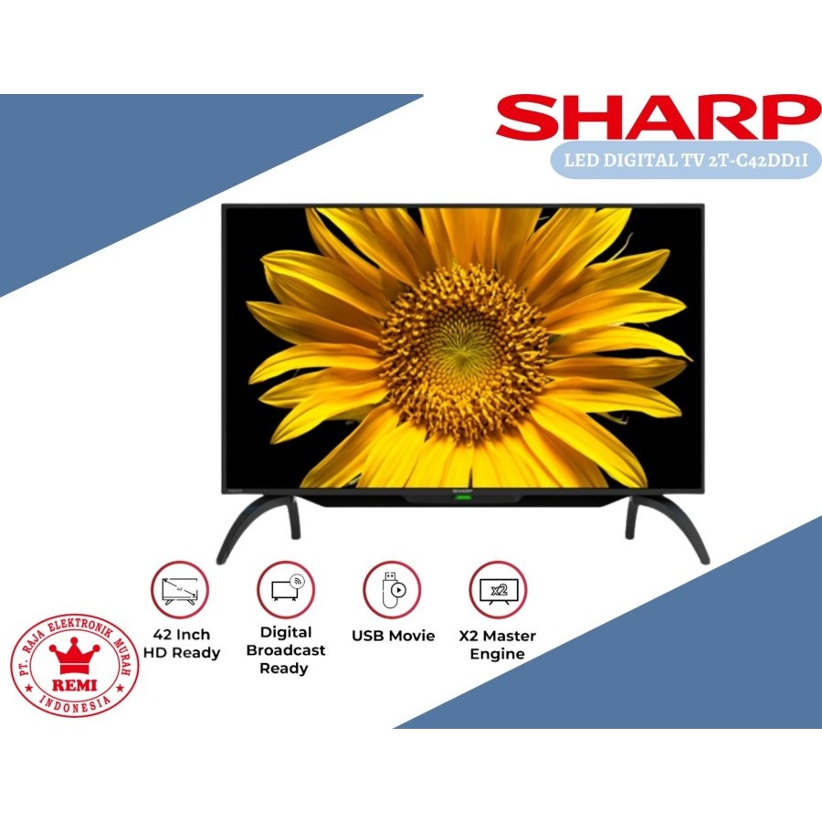 Jual SHARP LED TV Digital TV 2T-C42DD1I Full HD USB HDMI DVB-T2 42 Inch ...