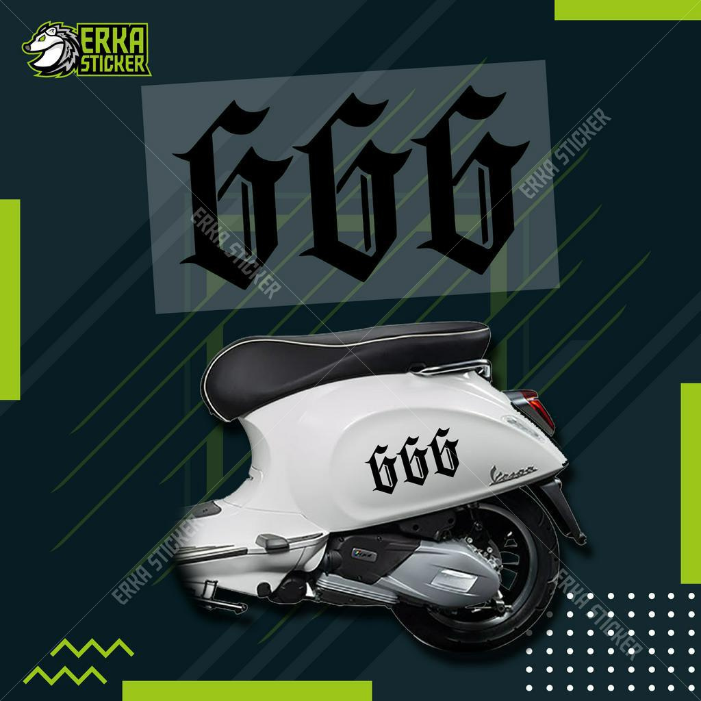 Jual 0009 Sticker Mobil Sticker Kaca Mobil Cutting Sticker 666 | Shopee ...