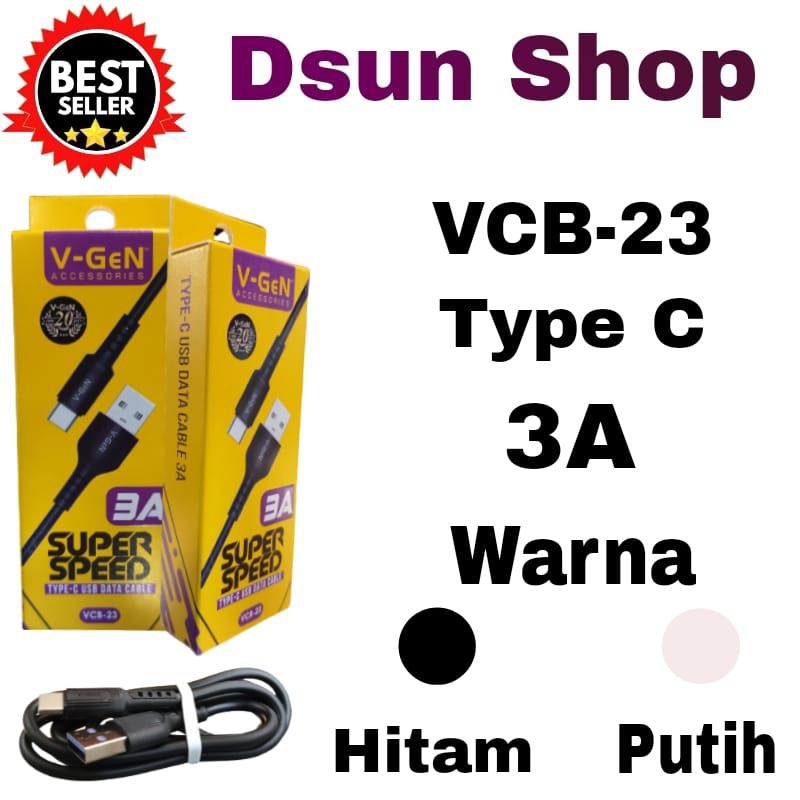 Jual Kabel Data Usb A Type C Vcb Fast Charging Bulat Vgen Ori