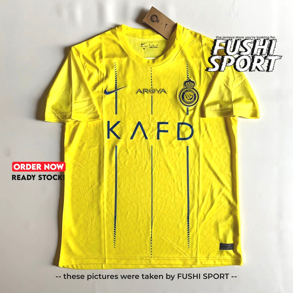 Jual Jersey Baju Bola Al Nassr Home Full Patch 2023 2024 New Grade Ori