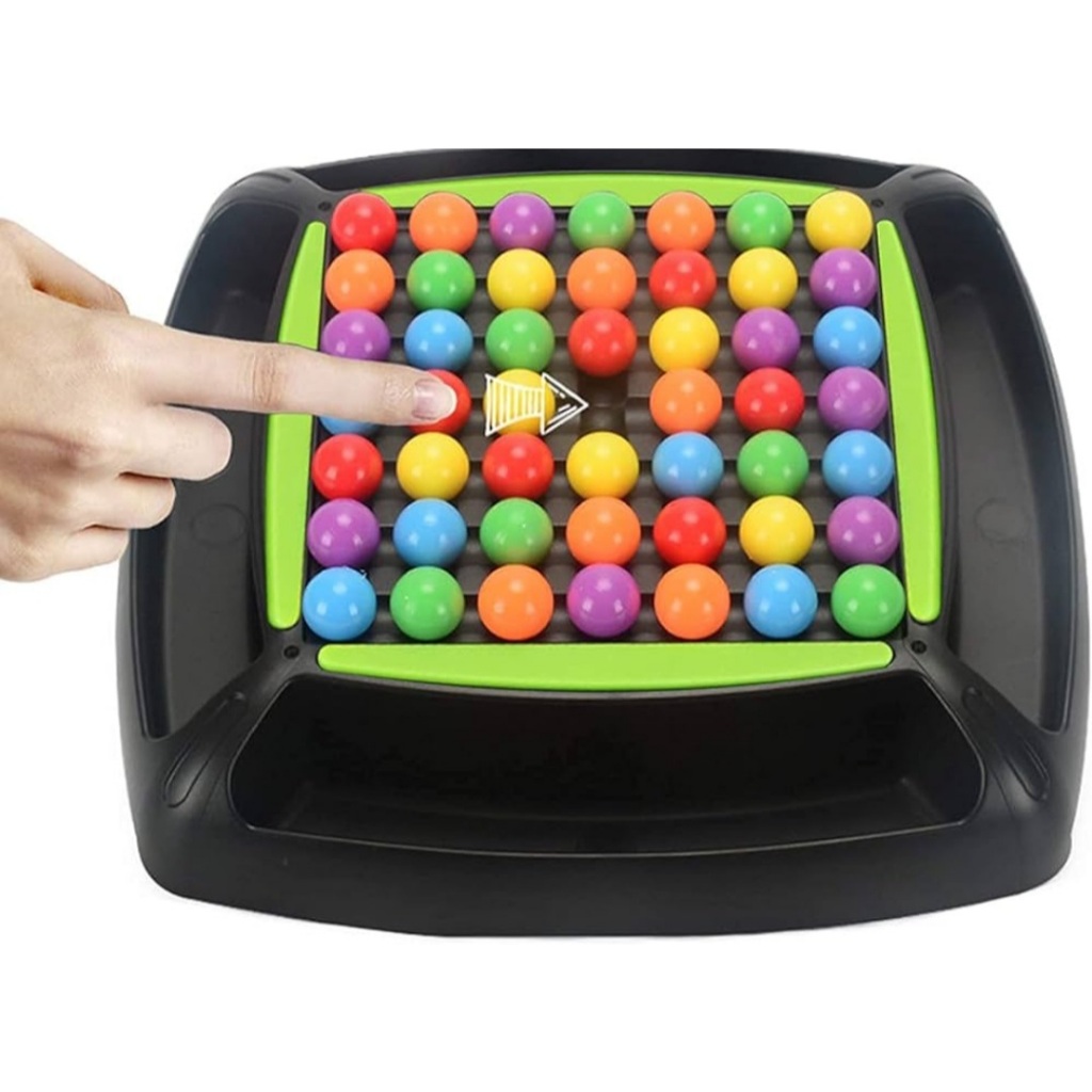 Rainbow Ball Matching Toy Colorful Fun Puzzle Chess Board Game