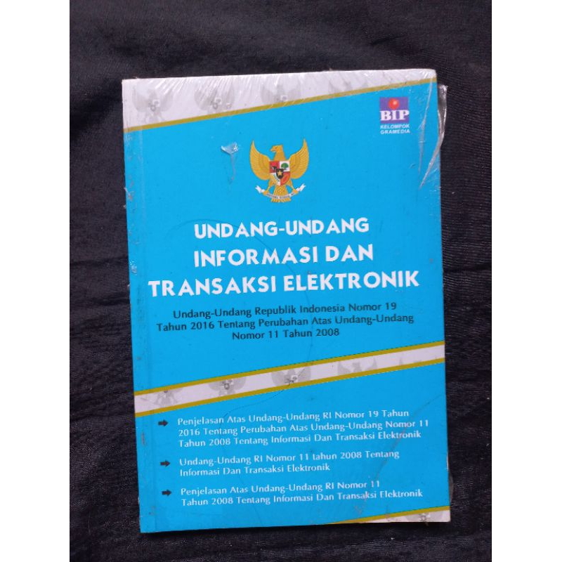 Jual Buku Undang Undang Informasi Dan Transaksi Elektronika Nomor 19 ...