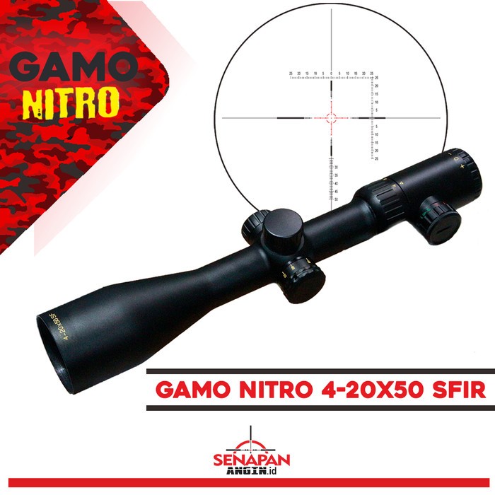 Jual TELESKOP GAMO NITRO 4-20X50 SF RETIKEL GLASS WG DUA WARNA | Shopee ...
