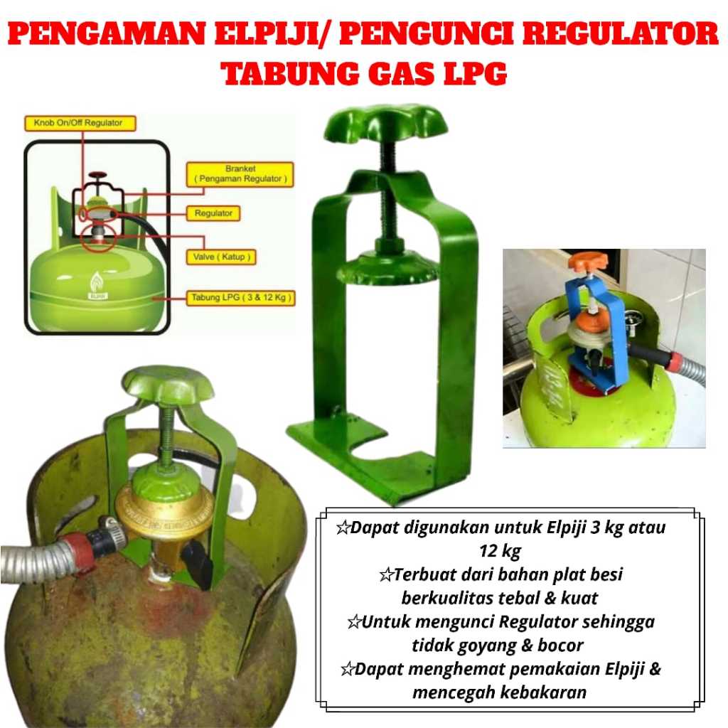 Jual Pengaman PENJEPIT Regulator Tabung Gas Elpiji 3 KG dan 12 KG Harga