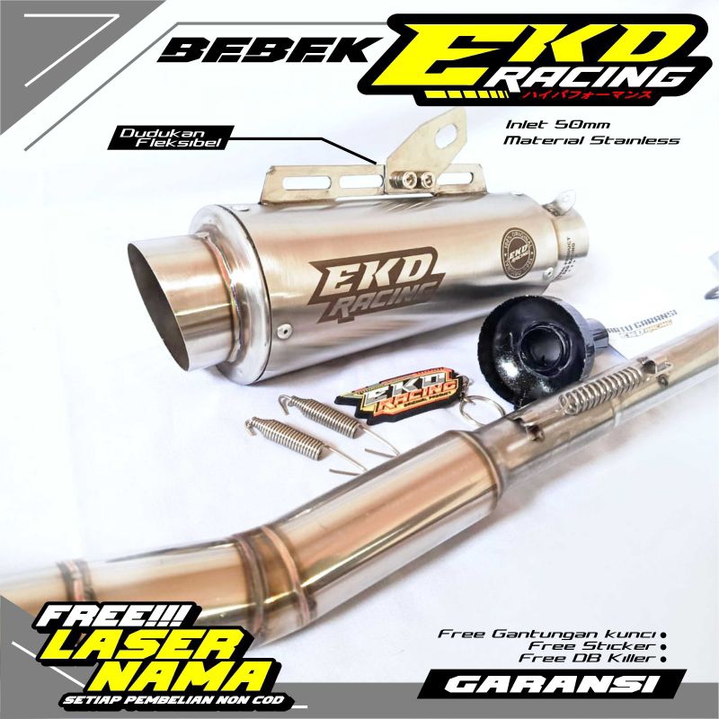 Jual Knalpot Racing Original Ekd Suara Gahar Untuk Motor Jupiter Z1 Vega Dan Semua Motor Netral