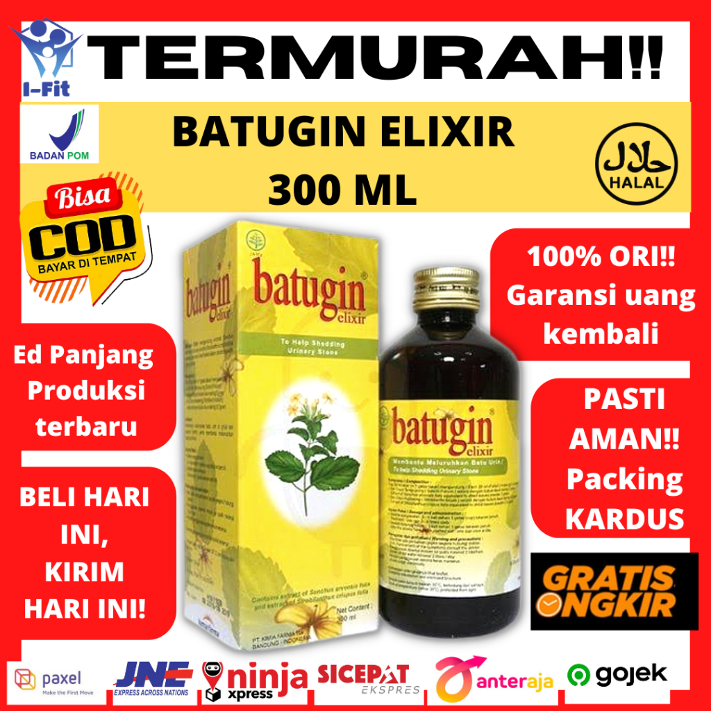 Jual Batugin Elixir 120 Ml 300 Ml Obat Batu Ginjal Herbal Original ...