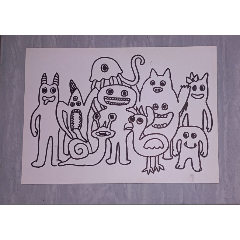 Jual Gambar Sketsa Garten of Banban, Rainbow Friends | Gambar Mewarnai