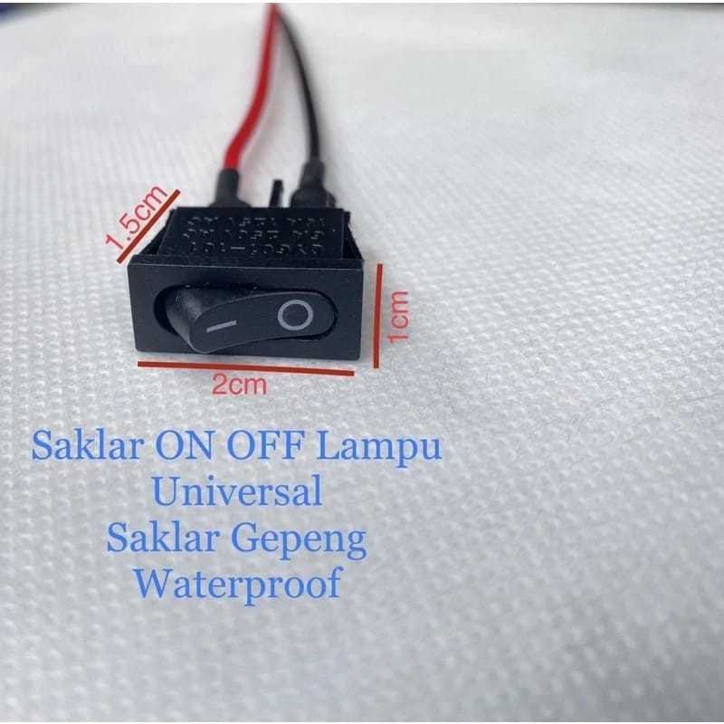 Jual Saklar On Off Lampu Motor Gepeng Plus Kabel Universal Waterproof ...