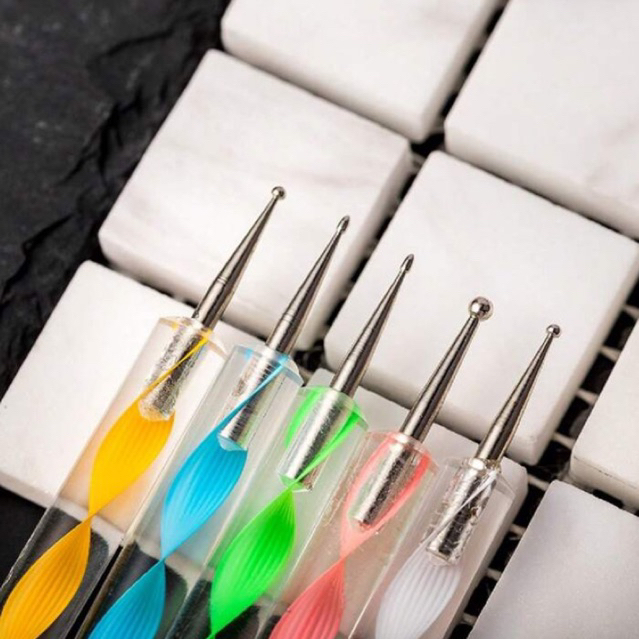 Jual DOTTING TOOLS NAIL ART SET 5 pcs ALAT DOTTING BULAT NAIL ART