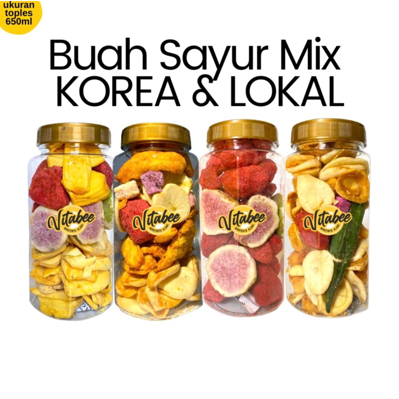 Jual Keripik Buah Dan Sayur Toples Mix Viral Import And Lokal Strawberry