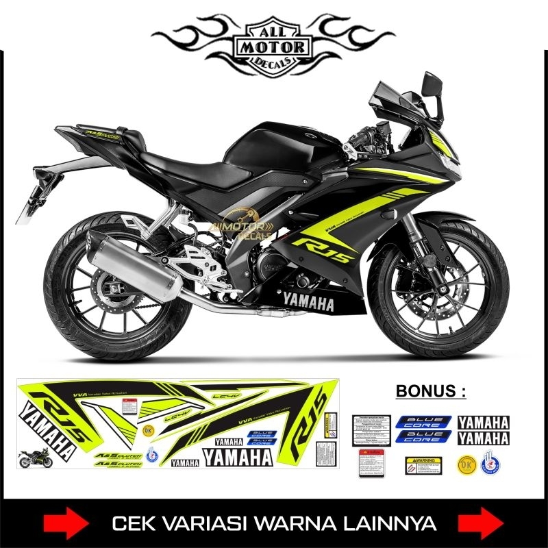 Jual STRIPING ORI YAMAHA R15 V3 / STIKER MOTOR R15 V3 2017 2018 2019 ...