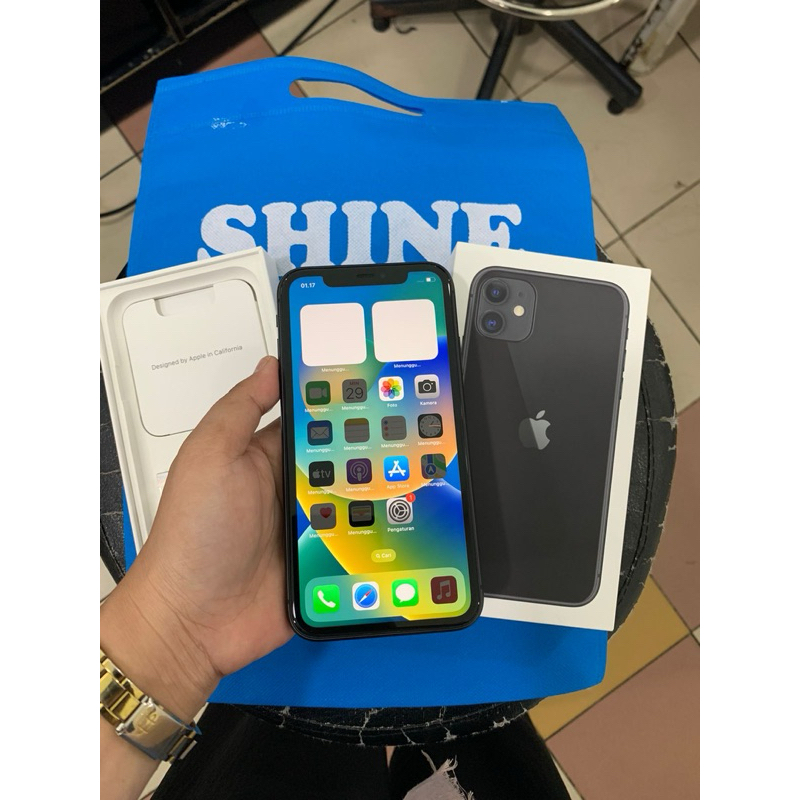 Jual Iphone 11 Hitam 64 Gb (Garansi Ibox PA/A Agustus 2024 2 Bulan