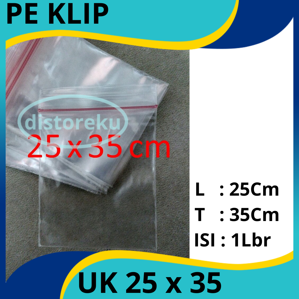 Jual plastik KLIP uk 25x35 plastic clip seal zipper bag sealer ziplock