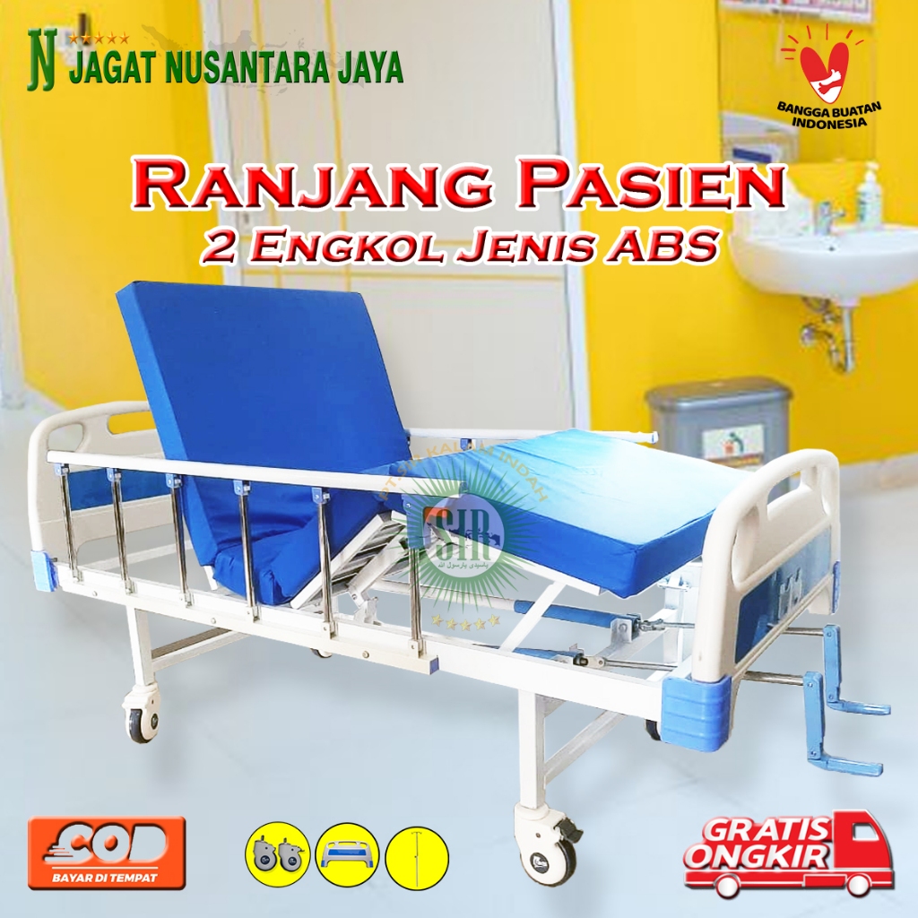 Jual BED PASIEN 2 CRANK TEMPAT TIDUR PASIEN 2 ENGKOL RANJANG PASIEN ...