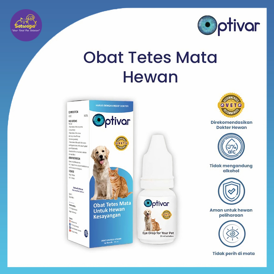 Jual Optivar Pet Eye Drop Obat Tetes Mata Hewan Rekomendasi Dokter ...