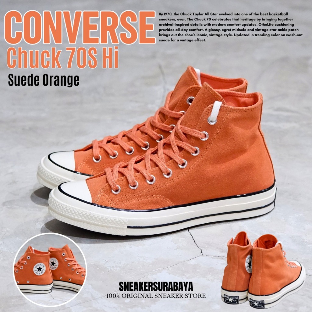 converse ct70 suède orange