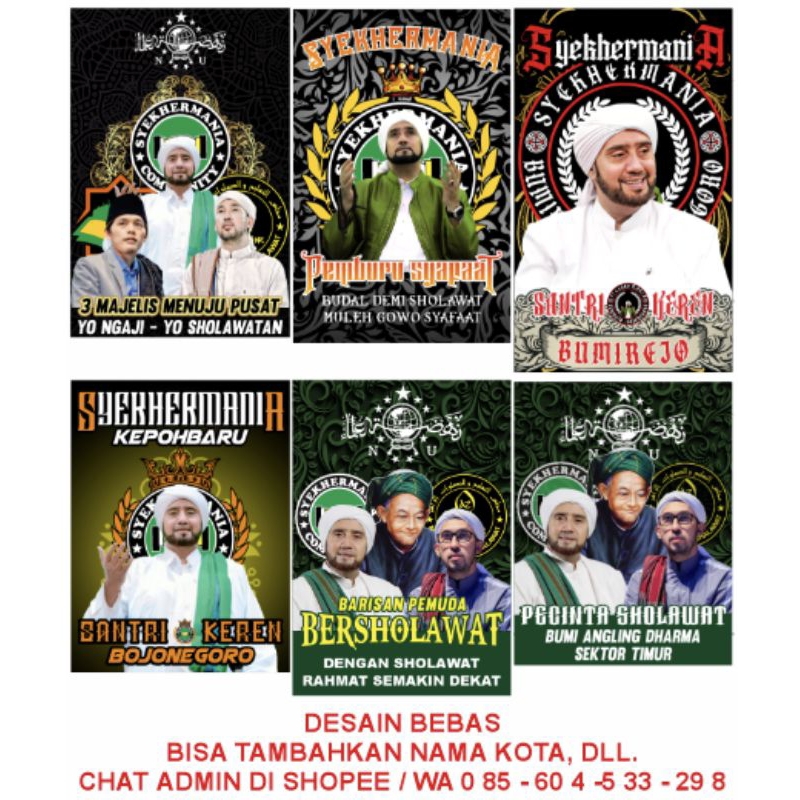 Jual Bendera Syekermania Sholawat Pecinta Habib Gus Iqdam Sekher NU ...