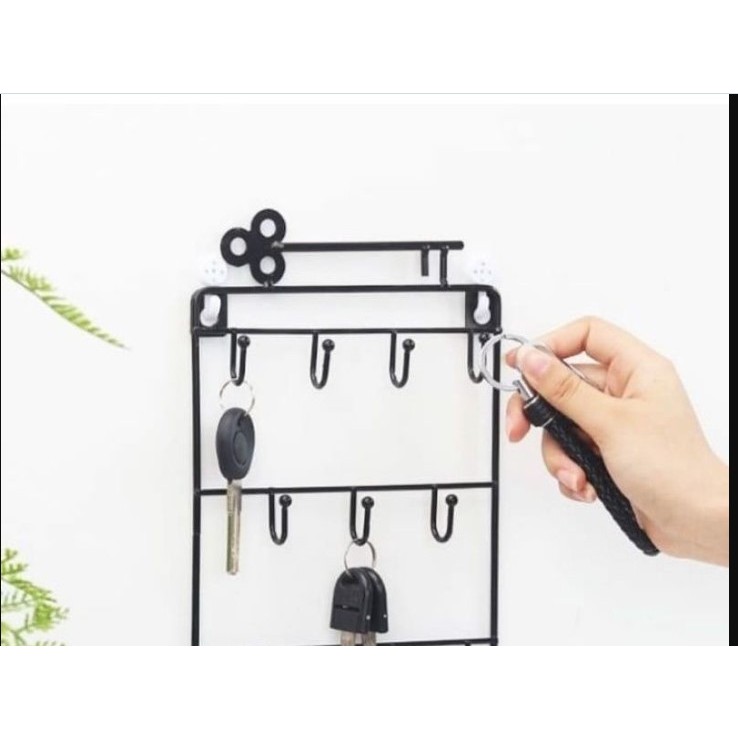 Jual Rak Tempat Gantungan Kunci 7 Hook Tempel Dinding | Shopee Indonesia