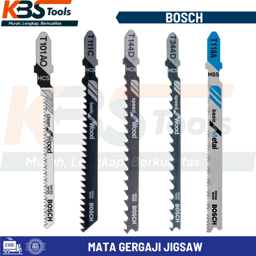 Jual Mata Gergaji Jigsaw Bosch Kayu Besi Pvc Jig Saw Blade Ukir Wood