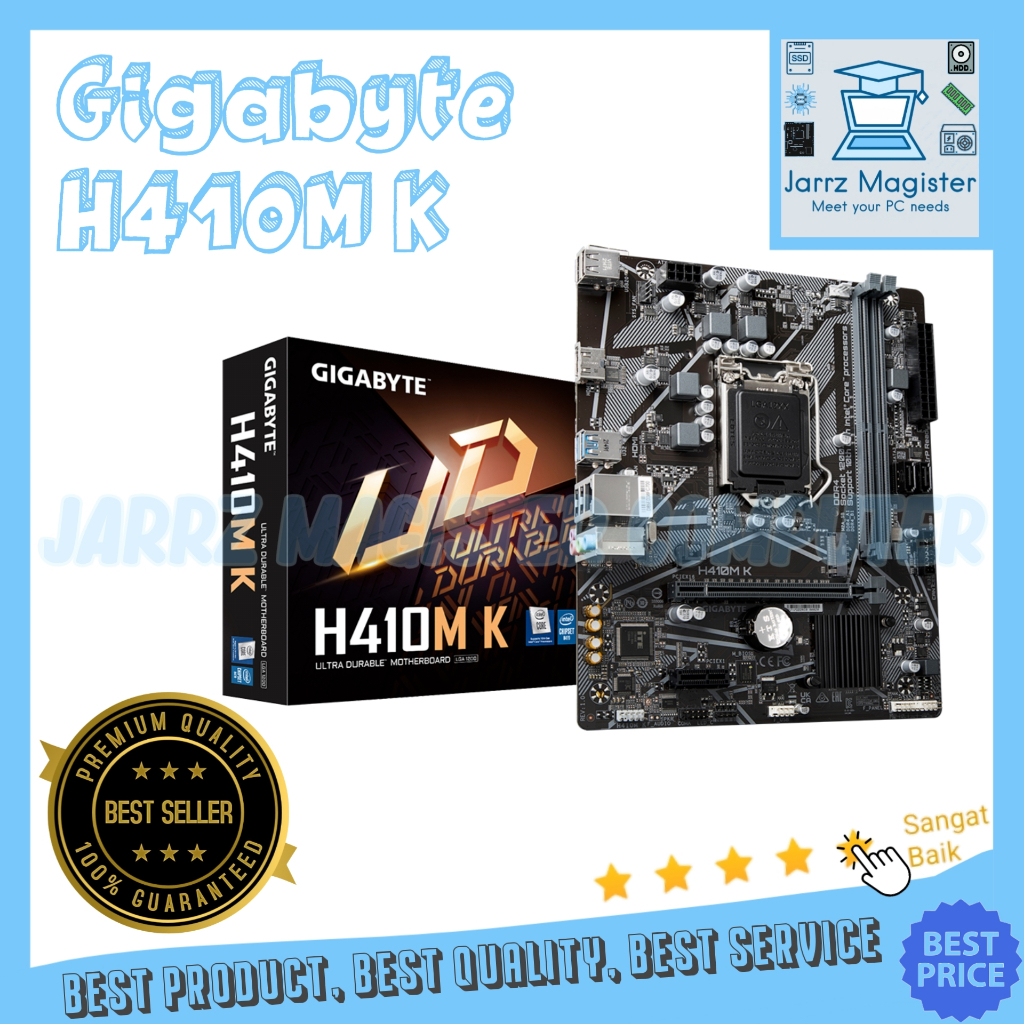 Jual Motherboard Gigabyte H410 H410M K Intel LGA 1200 DDR4 Mainboard